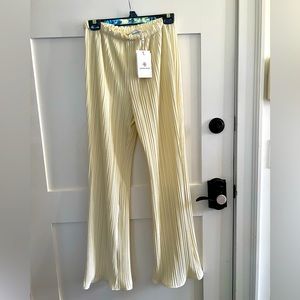 Anine Bing Billie pant in cream, size medium, never worn, with tags.